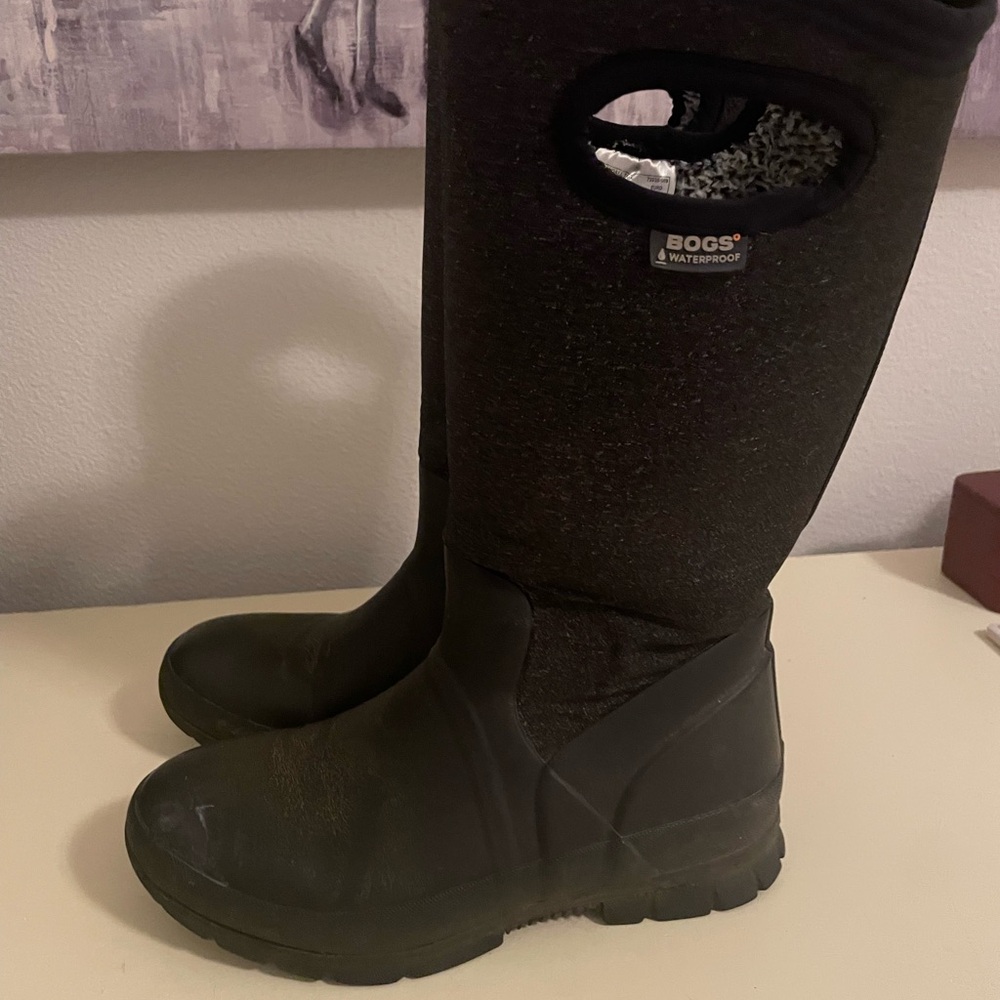 Bogs Crandall Tall Black Waterproof Boots Women’s Size 6 Snow